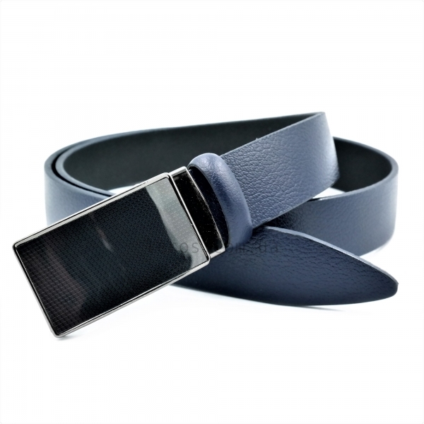 Чоловічий шкіряний ремінь із затискною пряжкою