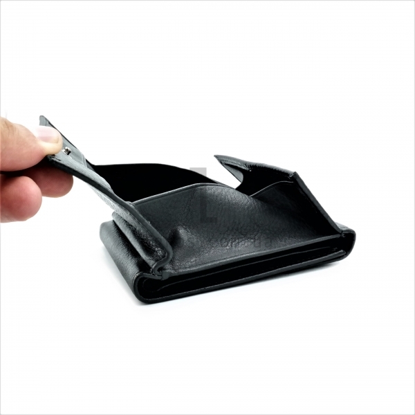 Чоловічий шкіряний гаманець Чорного кольору