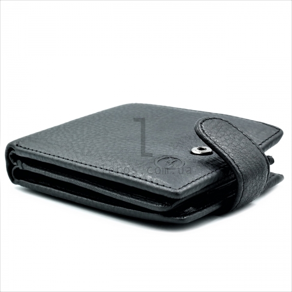 Чоловічий шкіряний гаманець Чорного кольору
