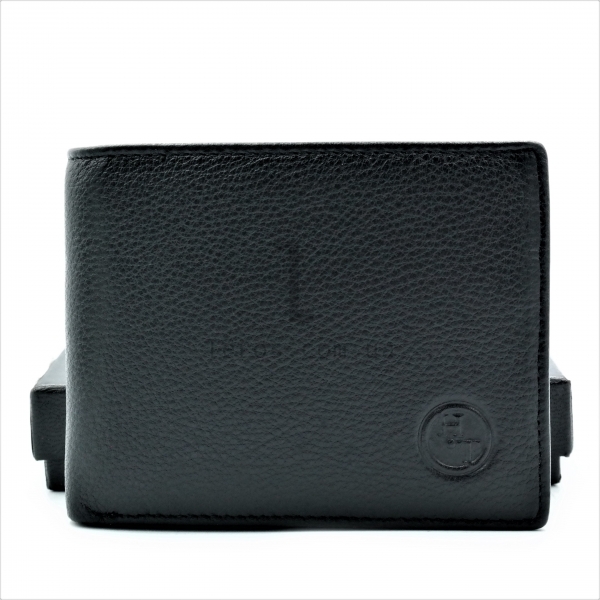 Чоловічий шкіряний гаманець Чорного кольору