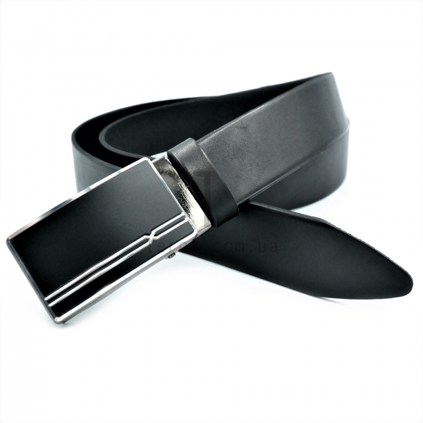 Чоловічий шкіряний ремінь із затискною пряжкою