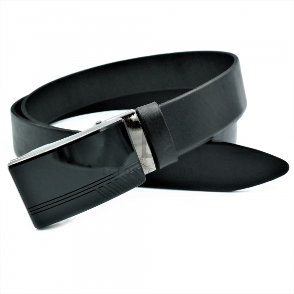 Чоловічий шкіряний ремінь із затискною пряжкою