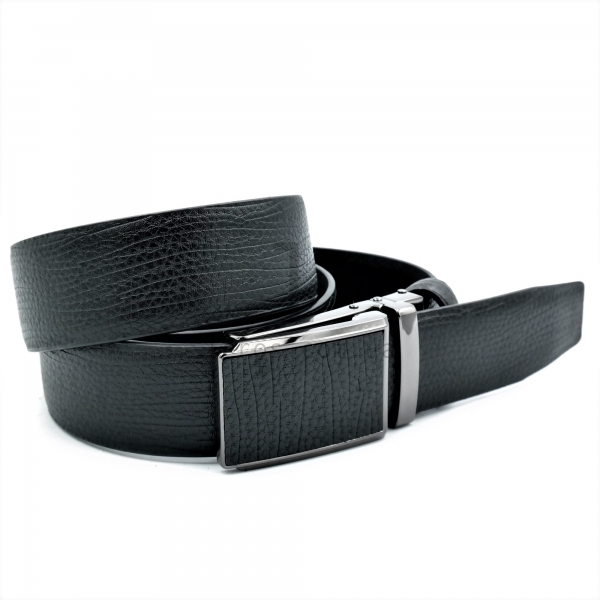 Чоловічий шкіряний ремінь із автоматичною пряжкою