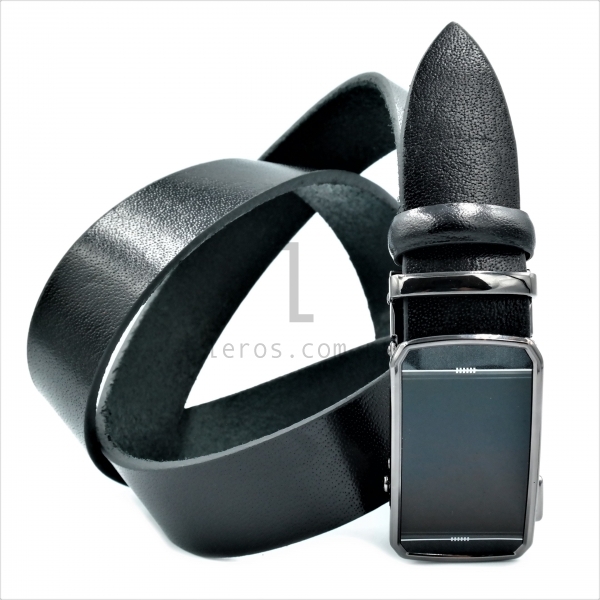 Чоловічий шкіряний ремінь із автоматичною пряжкою