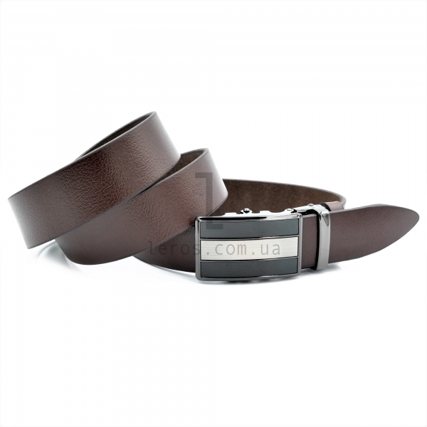 Чоловічий шкіряний ремінь із автоматичною пряжкою