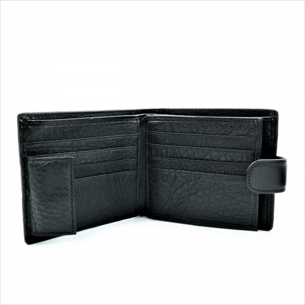 Чоловічий шкіряний гаманець Чорного кольору
