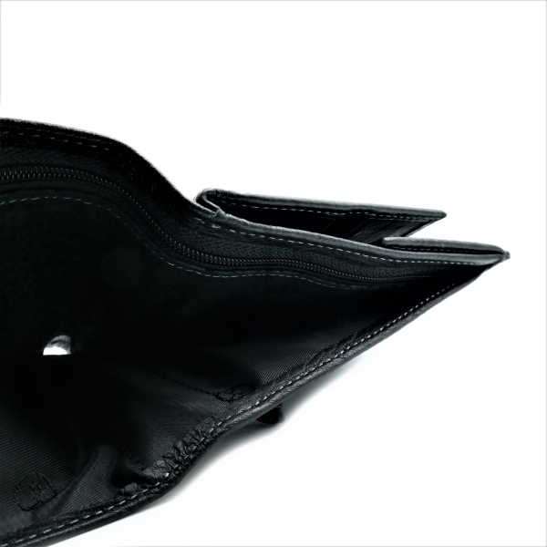 Чоловічий шкіряний гаманець Чорного кольору