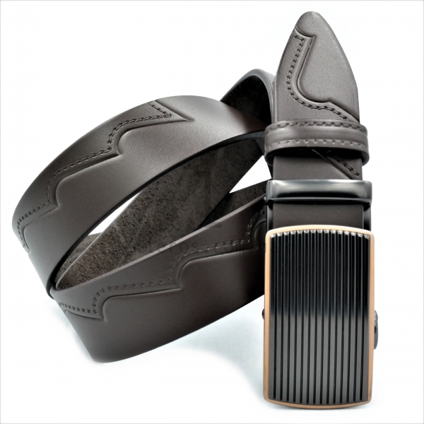 Чоловічий шкіряний ремінь із автоматичною пряжкою