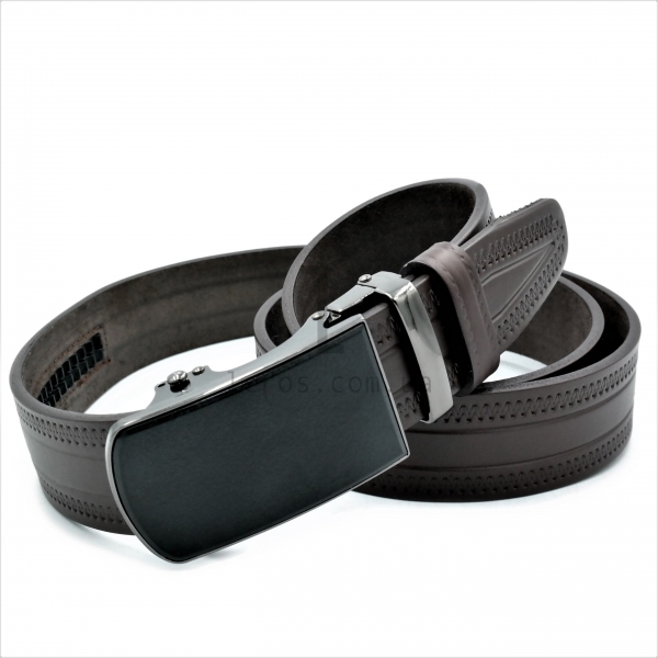 Чоловічий шкіряний ремінь із автоматичною пряжкою