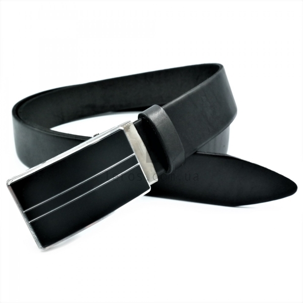 Чоловічий шкіряний ремінь із затискною пряжкою