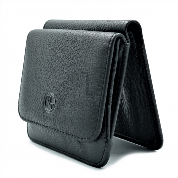 Чоловічий шкіряний гаманець Чорного кольору