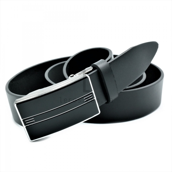 Чоловічий шкіряний ремінь із затискною пряжкою