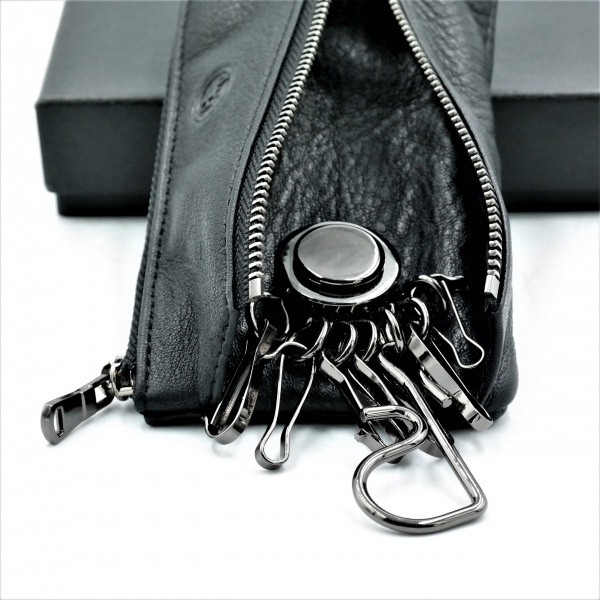 Ключниця шкіряна Чорного кольору
