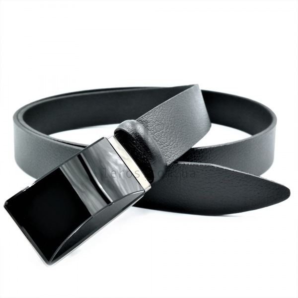 Чоловічий шкіряний ремінь із затискною пряжкою