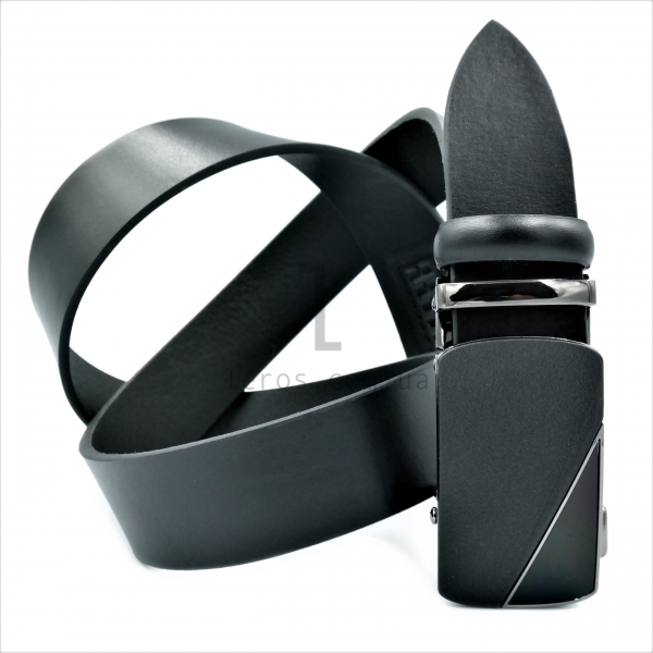 Чоловічий шкіряний ремінь із автоматичною пряжкою