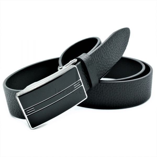 Чоловічий шкіряний ремінь із затискною пряжкою
