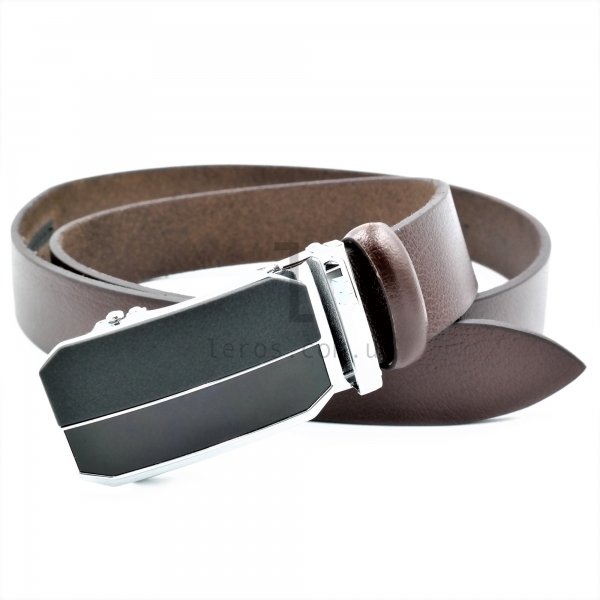 Чоловічий шкіряний ремінь із автоматичною пряжкою