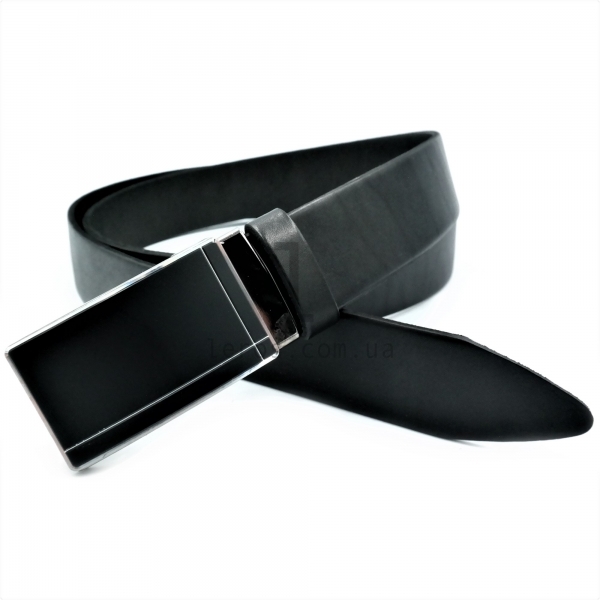 Чоловічий шкіряний ремінь із затискною пряжкою
