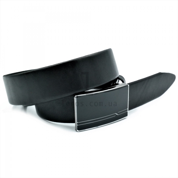 Чоловічий шкіряний ремінь із затискною пряжкою