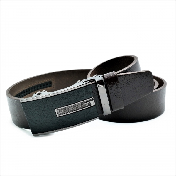 Чоловічий шкіряний ремінь із автоматичною пряжкою