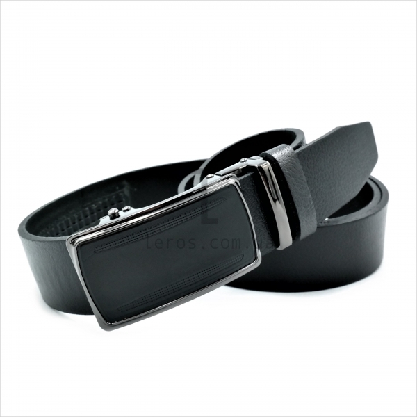 Чоловічий шкіряний ремінь із автоматичною пряжкою