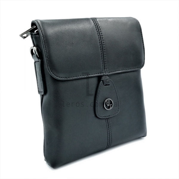 Чоловіча шкіряна сумка HT Чорного кольору