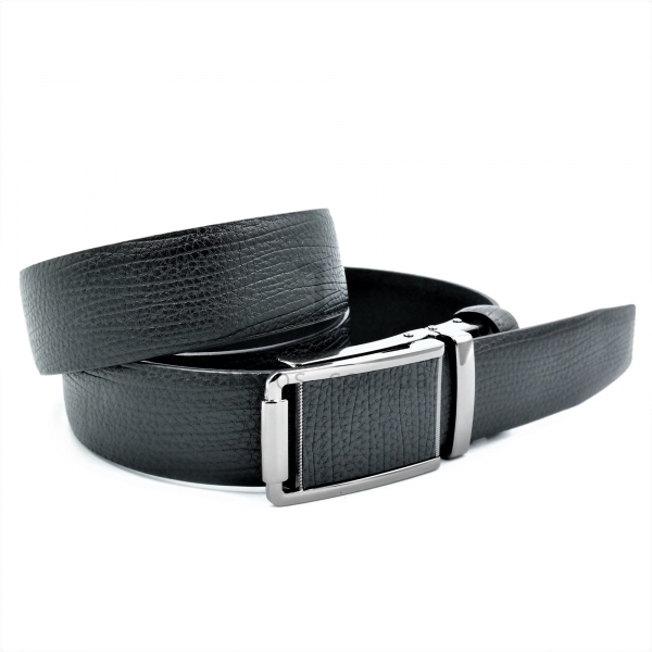 Чоловічий шкіряний ремінь із автоматичною пряжкою