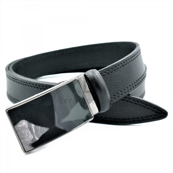 Чоловічий шкіряний ремінь із затискною пряжкою