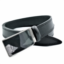 Чоловічий шкіряний ремінь із затискною пряжкою