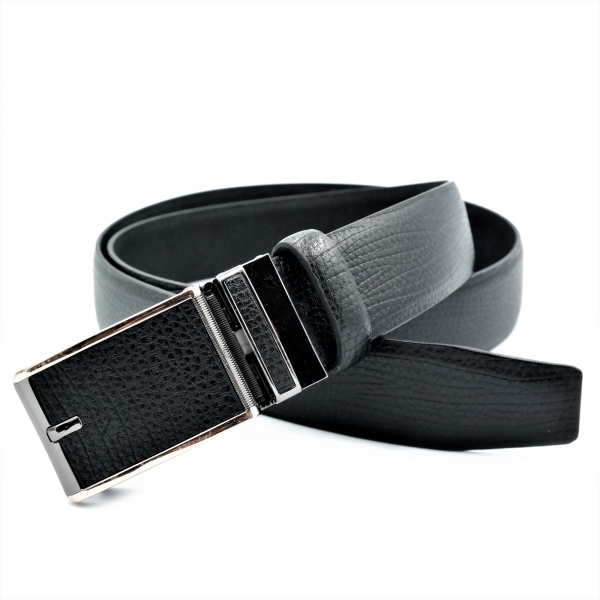Чоловічий шкіряний ремінь із автоматичною пряжкою
