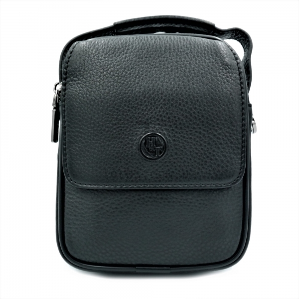 Чоловіча шкіряна сумка HT Чорного кольору