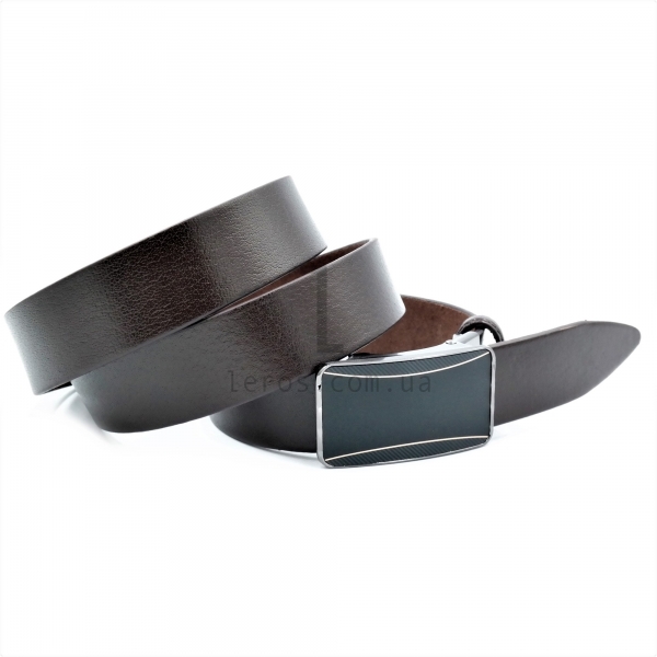 Чоловічий шкіряний ремінь із затискною пряжкою