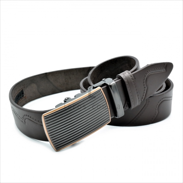 Чоловічий шкіряний ремінь із автоматичною пряжкою