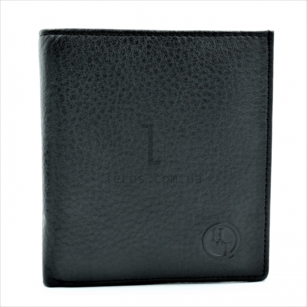 Чоловічий шкіряний гаманець Чорного кольору