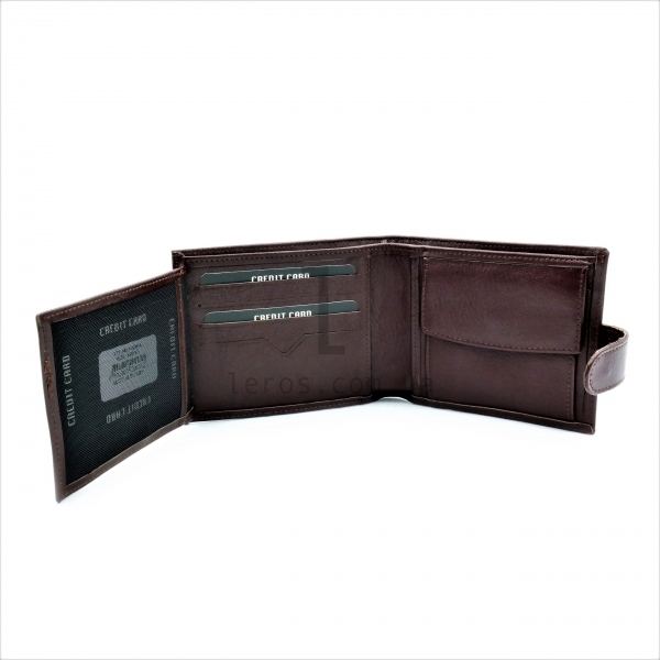 Чоловічий шкіряний гаманець Коричневий