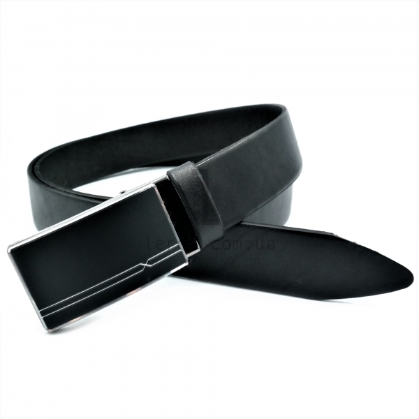 Чоловічий шкіряний ремінь із затискною пряжкою