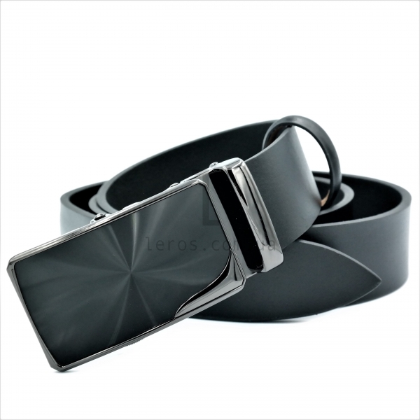 Чоловічий шкіряний ремінь із автоматичною пряжкою