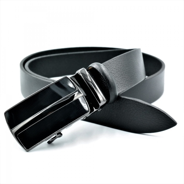 Чоловічий шкіряний ремінь із автоматичною пряжкою