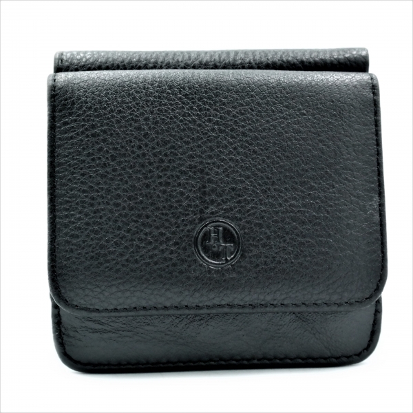 Чоловічий шкіряний гаманець Чорного кольору