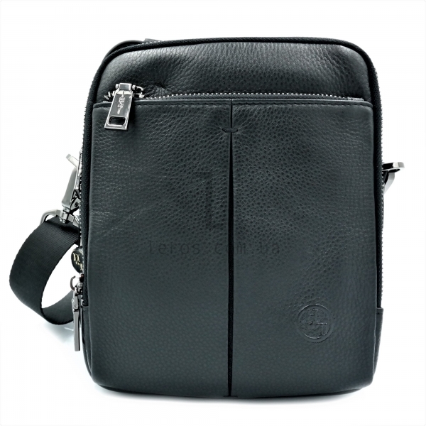 Чоловіча шкіряна сумка HT Чорного кольору