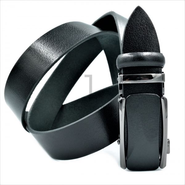 Чоловічий шкіряний ремінь із автоматичною пряжкою