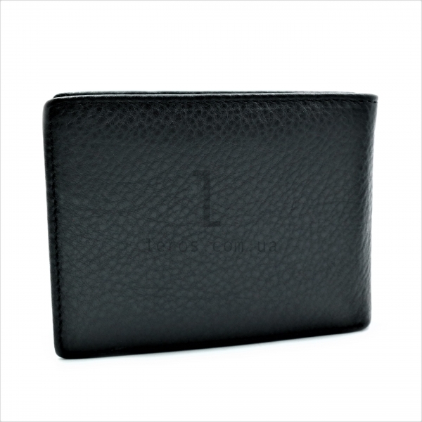 Чоловічий шкіряний гаманець Чорного кольору