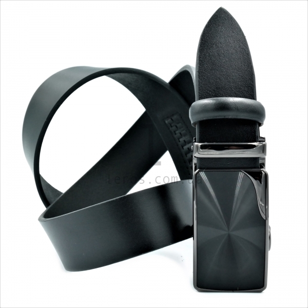 Чоловічий шкіряний ремінь із автоматичною пряжкою